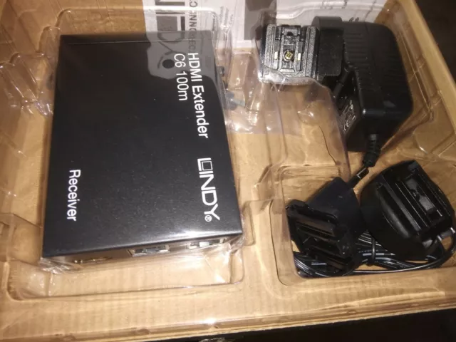 LINDY 100m C6 HDBaseT HDMI & IR Extender, Receiver