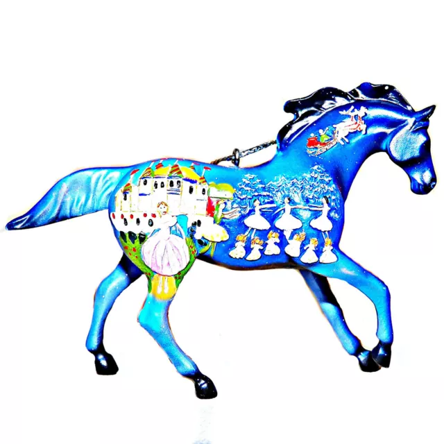 Sentiero Di Dipinta Pony Schiaccianoci Nero Box Ornamento Originale Serie 12321