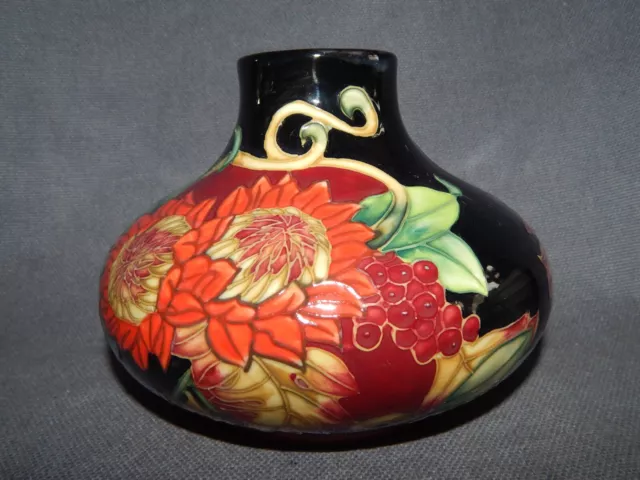 Old Tupton Ware Autumn Flowers Squat Vase ~ Hand Painted