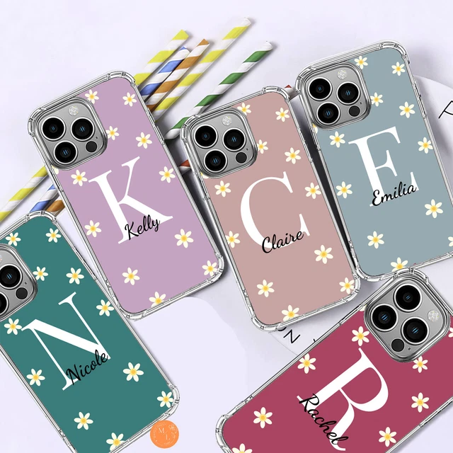 Personalisierter Name Handyhülle Silikon Abdeckung stoßfest für iPhone 14 12 11 15 88