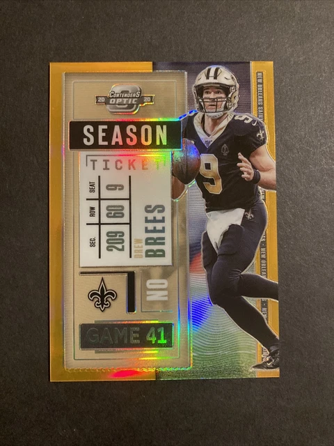 2020 Contenders Optic SEASON TICKET no. 41 ORANGE PRIZM /50 🍊 Drew Brees