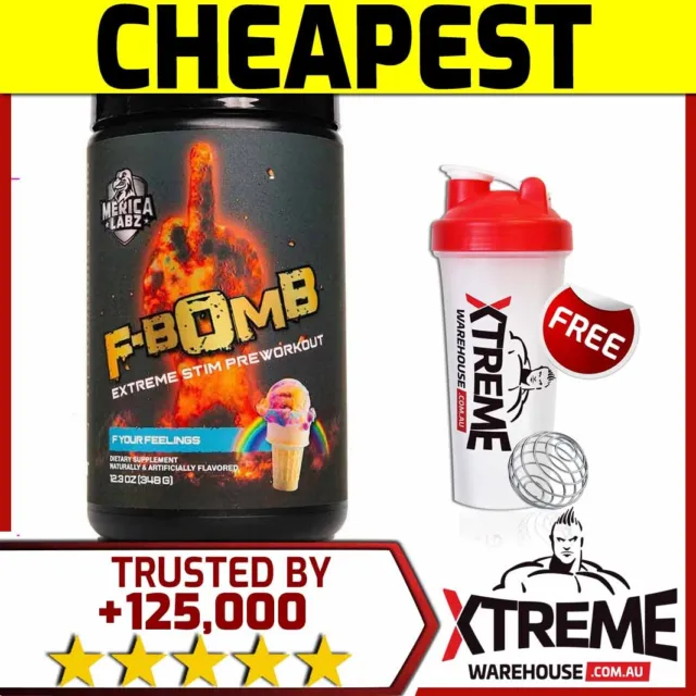 Merica Labz F-Bomb Pre Workout 20 Serves / / Pump Energy Caffeine Focus Stim