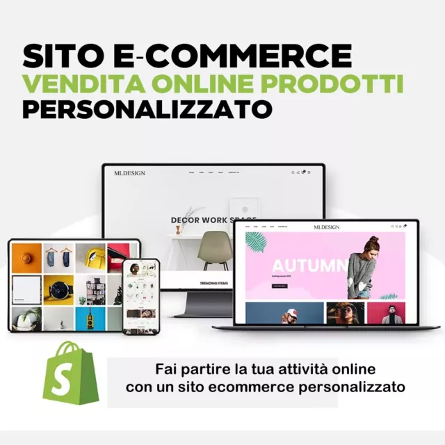 CREAZIONE SITO WEB Ecommerce Shopify Template Personalizzato per Vendita Online