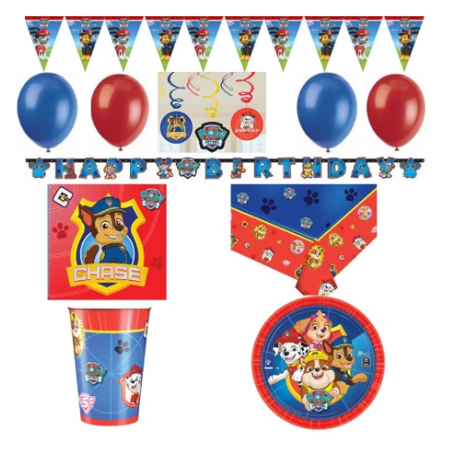 PAW PATROL BIRTHDAY Party Supplies Decorations and Tableware Set Plates