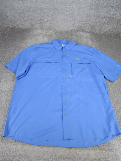 Field & Stream Shirt Mens 2Xl Blue Button Up Hiking Outdoor Fishing