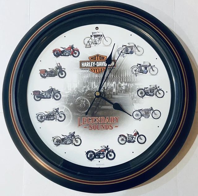 VINTAGE HARLEY DAVIDSON Wall Clock Legendary Sounds Motorcycle Sounds