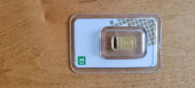 1 Gram Gold Bar TD Toronto Dominion Bank .9999 Gold 24 Karat Sealed