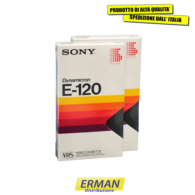 Lot De 5 Cassettes VHS Sony 120 Premium – Neuf Sous Blister, Pour Magnétoscope