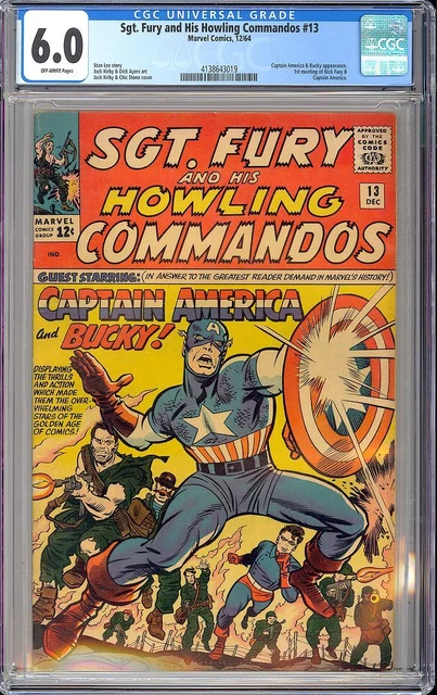 Sgt. Fury and His Howling Commandos #13 Captain America Marvel 1964 CGC 6.0
