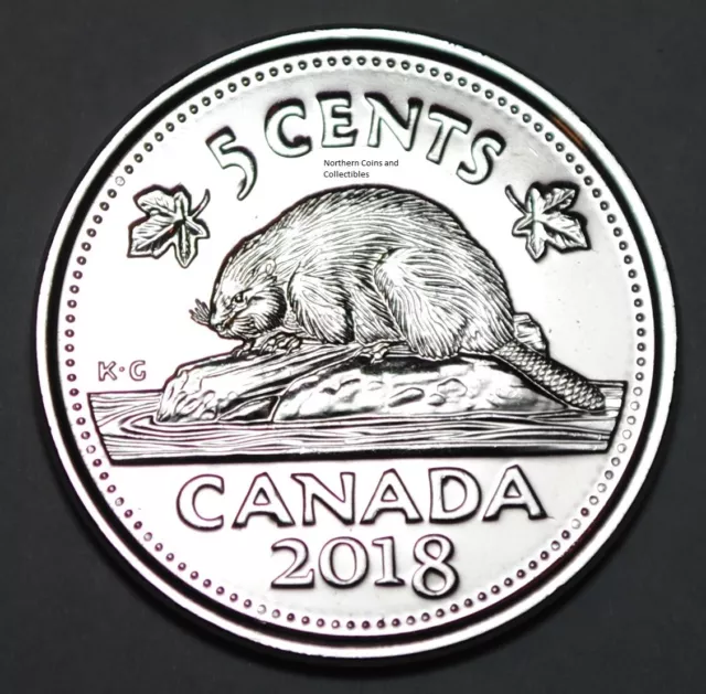 Canada 2018 5 cents UNC Five Cents BU Canadian Nickel