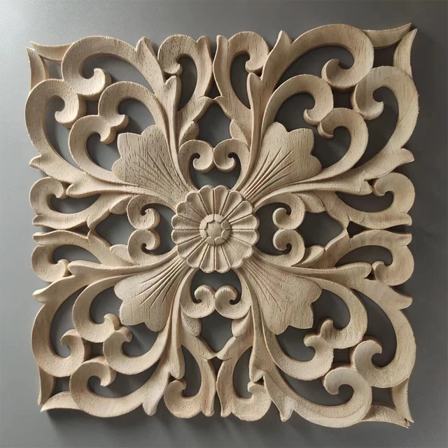 Applique en bois complexe pour armoires portes et meubles pour décoration