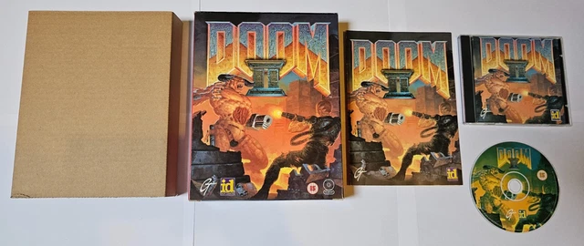 DOOM II Big Box PC - Boîte Vide Disquette Version Allemande - État Correct