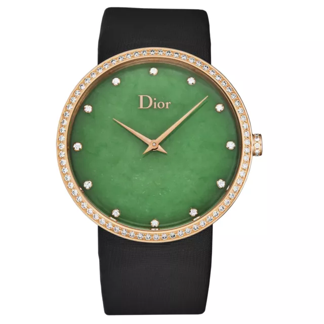 Christian Dior Women's 'La D De Dior' Diamond Bezel Jade Dial CD043171A003