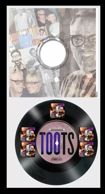 165.BELGIUM 2022 Ungewöhnlich Odd Rund Vinyl Form Briefmarke M/S Toots