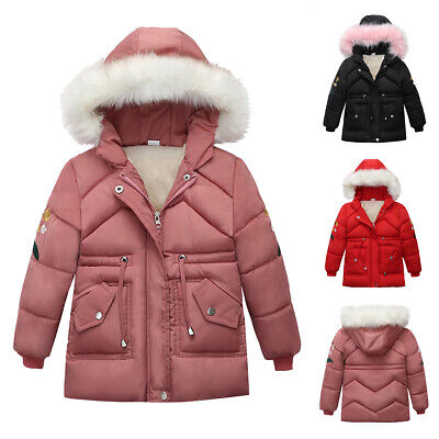 Bambini Bambini Ragazzi Ragazze Inverno Addensare Cappotto Giacche Zipper Warm Felpe con cappuccio Outwear