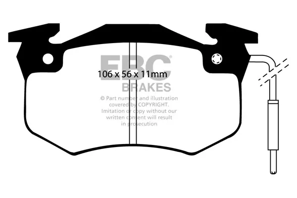 1x DP458/2 EBC Brakes Bremsbelagsatz, Scheibenbremse für BRISTOL,CITROËN,PEUGEOT