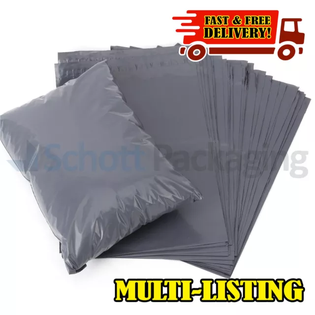 MAILING POSTAGE BAGS * STRONG GREY Plastic Post Packaging Self Seal Mail Bags