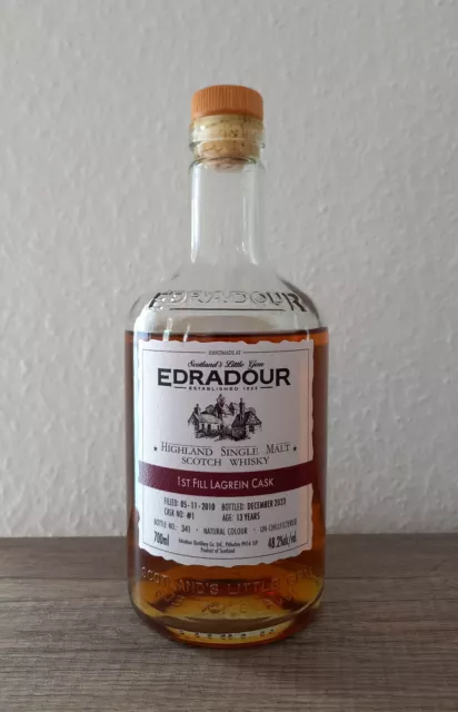 Edradour Lagrein 13 Jahre Single Malt Scotch Whisky Anbruchflasche geöffnet 48%