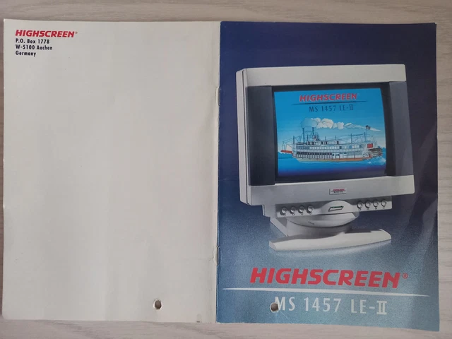 HANDBUCH FÜR &HIGHSCREEN MS 1457 LE II