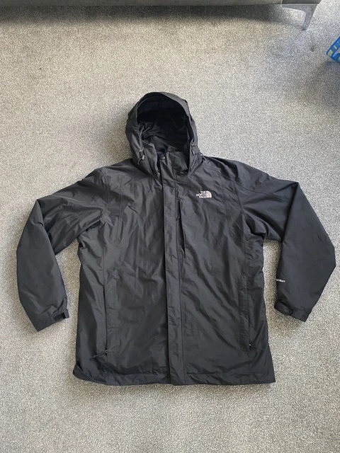 The North Face Black Hyvent Jacket/Coat Size XL - Heavy - Detachable Fleece Hood