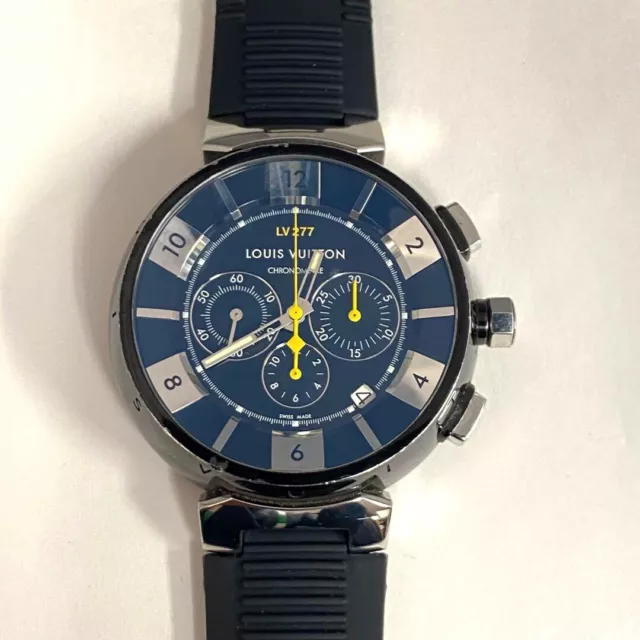 LOUIS VUITTON LV Tambour Flyback Chrono Volle Q1028 Chronograph Watch Rare