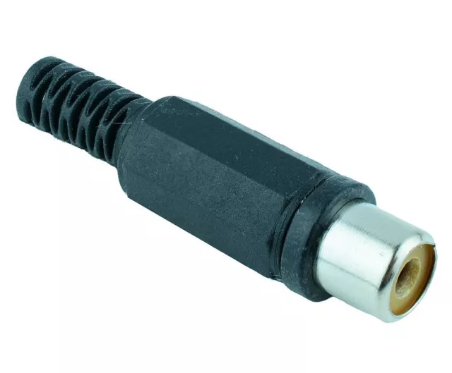 10 x Black RCA Phono Socket Connector