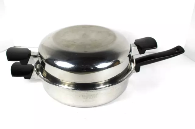 Cordon Bleu 7 Qt Stockpot Pressure Bonded Stainless Dutch Oven Fry Saute Pan  Lid