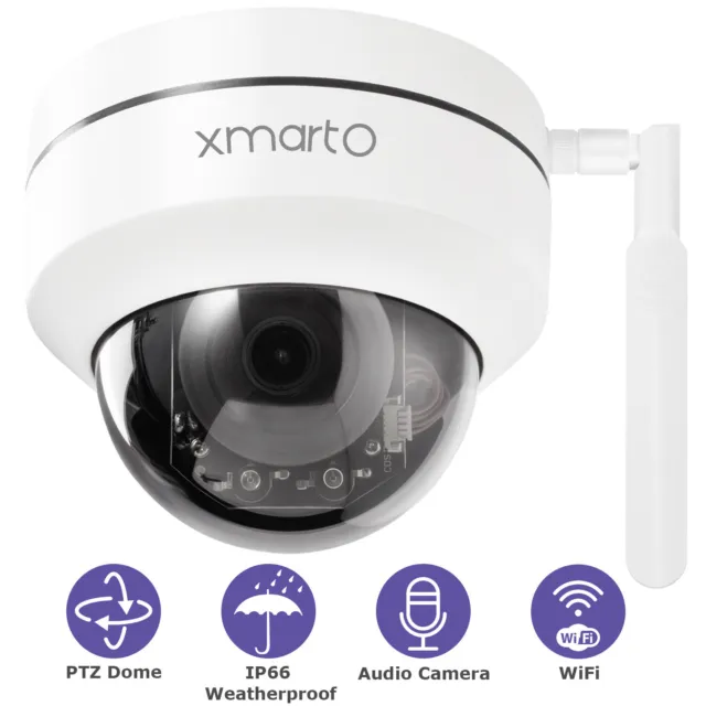 XMARTO 2K HD Dome PTZ Wireless Security Camera with Auto Tracking and Audio  $59.99 PicClick