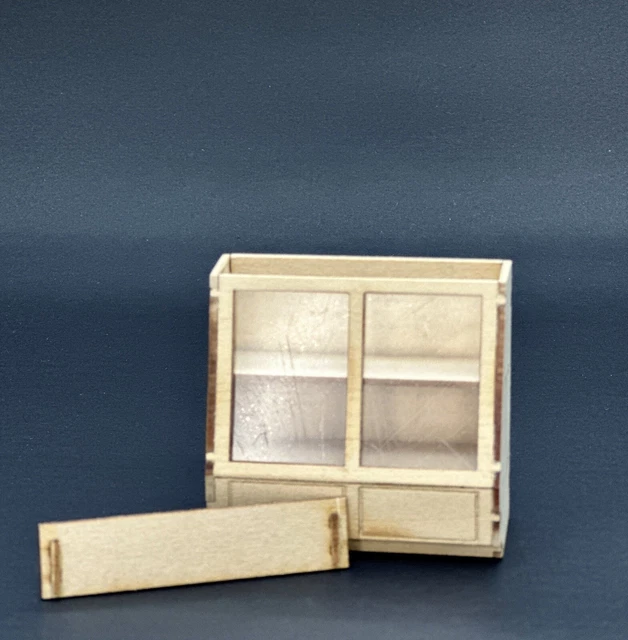 Vintage Unfinished Bakers/Shop Display Case Dollhouse Miniature Raw Wood NEW 812