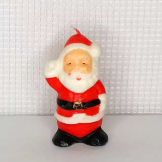 Vintage Santa Claus Candle Christmas Novelty 3.5" Wax Unburned