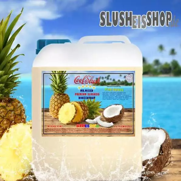 PINA COLADA Slush Eis Sirup 5 Liter Kanister Konzentrat Virgin Frozen Cocktail