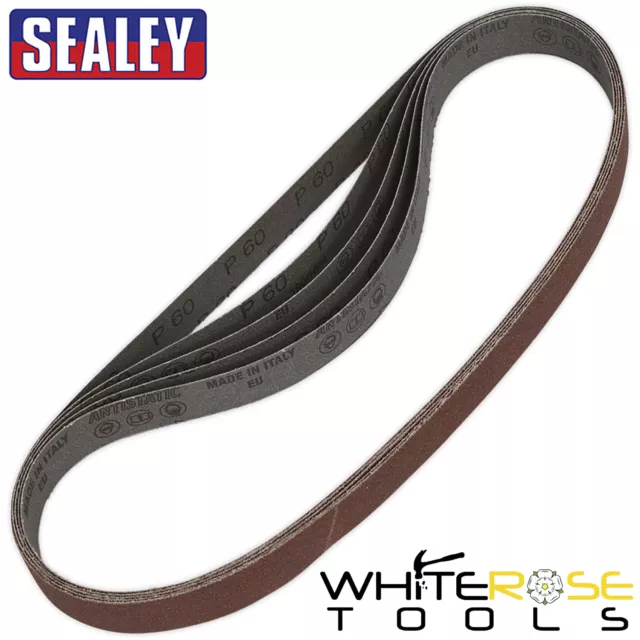 Sealey Sanding Belt 25 x 762mm 60Grit Pack of 5