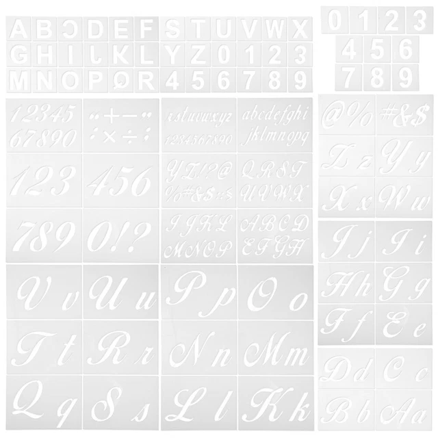 ALPHANUMERIC TEMPLATE ALPHABET Letter Numbers Stencils for Painting £20 ...