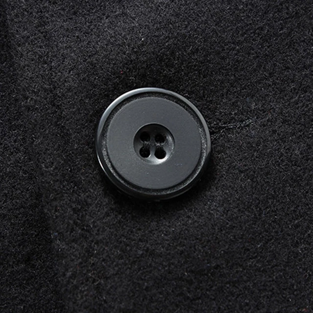 Men's Winter Trench Coat Long Jacket Lapel Neck Outwear Single Breasted Overcoat 11