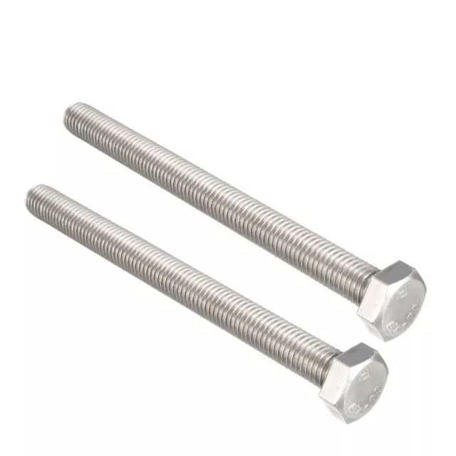 Filettatura M10 120mm acciaio inossidabile 304 Bulloni a testa esagonale 2pz