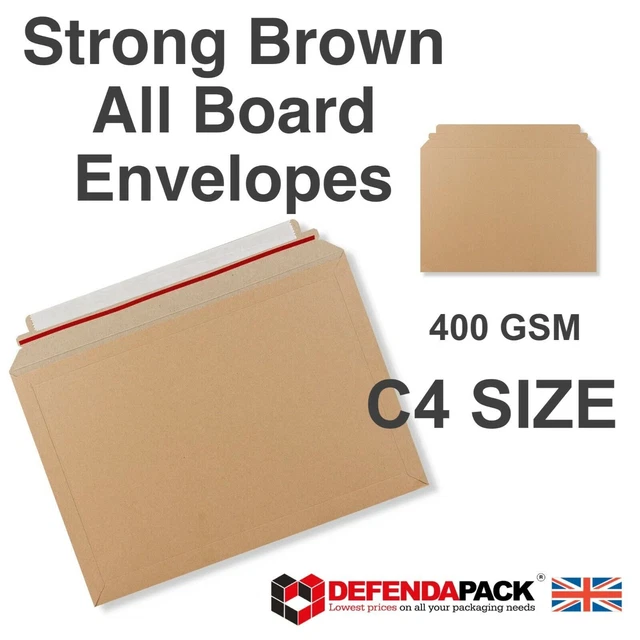 C4 Capacity Book Mailers Brown STRONG CardBoard Postal PiP Envelopes Peel Seal