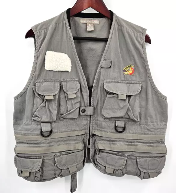 DANIELSON CLASSIC MENS Size Large Multi Pocket Fly Fishing Vest 100% ...
