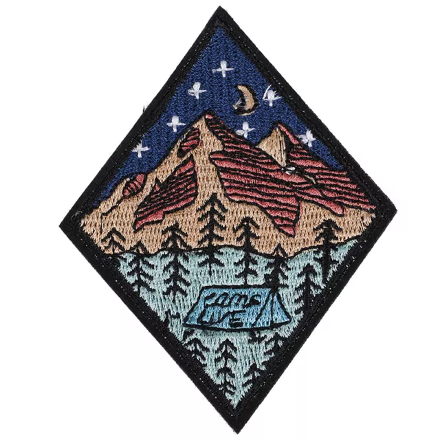 camp life embroidered patch outdoor camping badge applique sew on patch JH