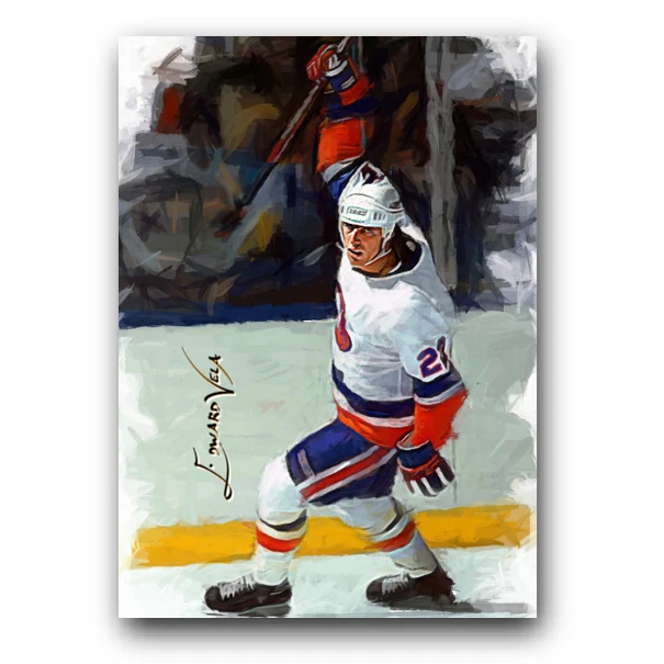 Mike Bossy #2 Sketch Card Limited 17/50 Edward Vela Signed
