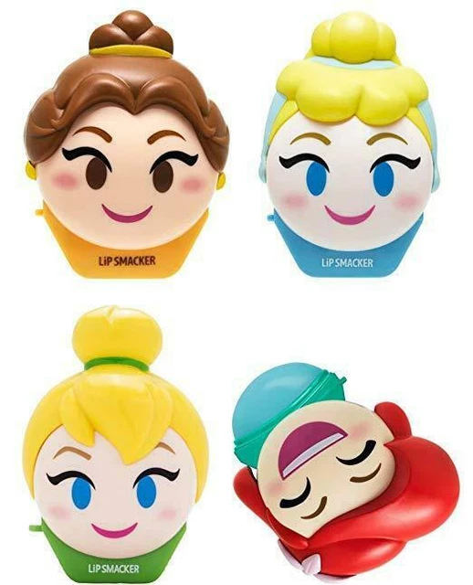 Lip Smacker Disney Emoji Lip Balm Tinkerbell Belle Cinderella Ariel .26 Ounce