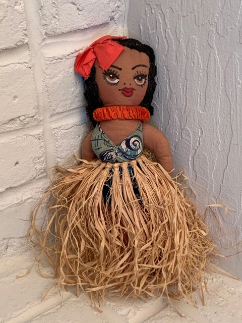 10” Vintage Hawaiian Hula Cloth Doll All Original