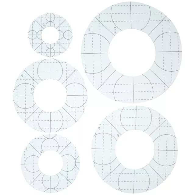 5 Pcs Patchwork Ruler Circle Quilt Template Round Quilting Fabric