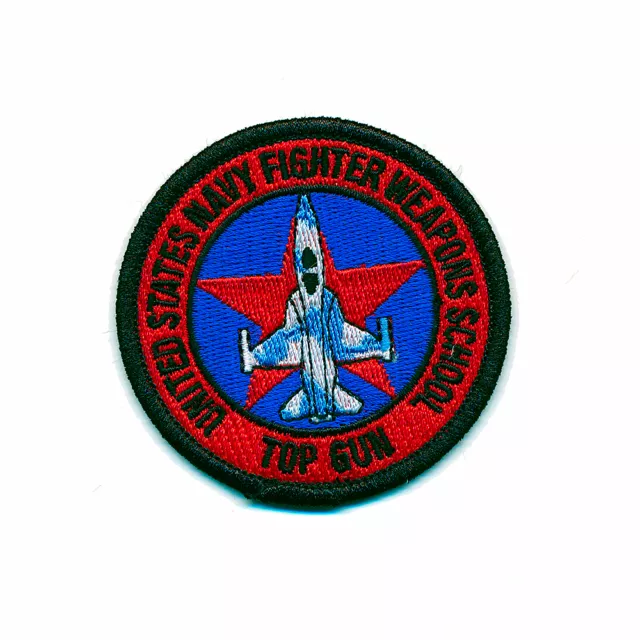65mm USA TOP GUN Navy Fighter Weapons School US Patch Patch Iron Up 0900 B