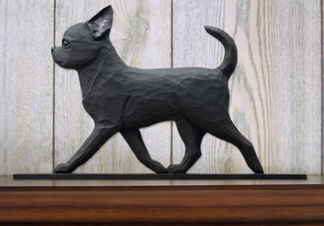 Chihuahua Sign Plaque Wall Decor Black