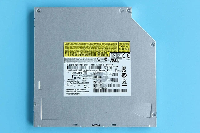 HP BD-5841H Slot Load Blu-ray BD/DVD Rewriter Drive Burner 6x 3D 12.7mm SATA