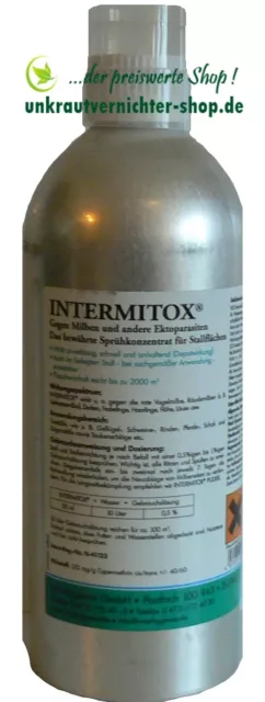 Intermitox 1 L Stallhygiene gegen Milben Vogelmilben Zecken Parasiten