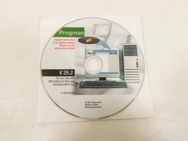 CD del software BMW Progman V25.2 01990030955