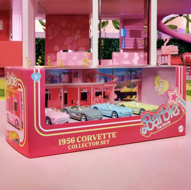 Hot Wheels Collectors Barbie The Movie Corvette 4-Pack - PRE ORDER