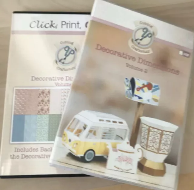 Corte Craftorium Dimensiones Decorativas Vol 2 USB con CD-ROM de papeles de respaldo