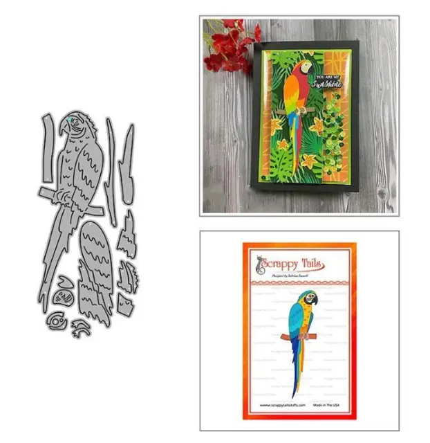Parrot Metal Cutting Dies Scrapbook Stencils Paper Card Crafts Embossing DIY